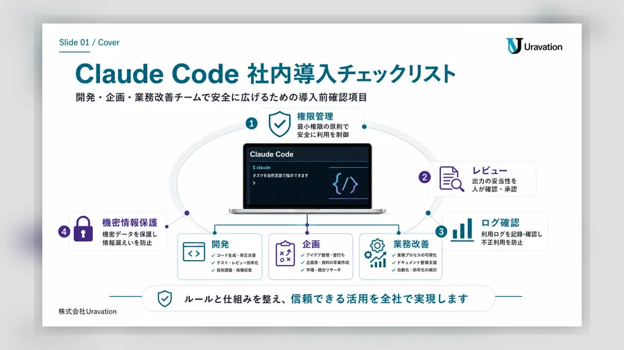 Claude Code 社内導入チェックリスト 表紙
