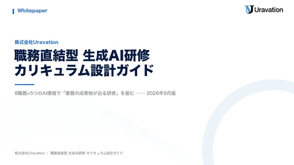 職務直結型 研修カリキュラム設計ガイドの表紙