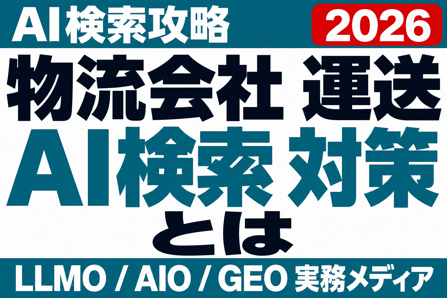 荷主の外注先探しはAI検索へ｜物流・運送会社の選ばれる情報設計【2026】のサムネイル
