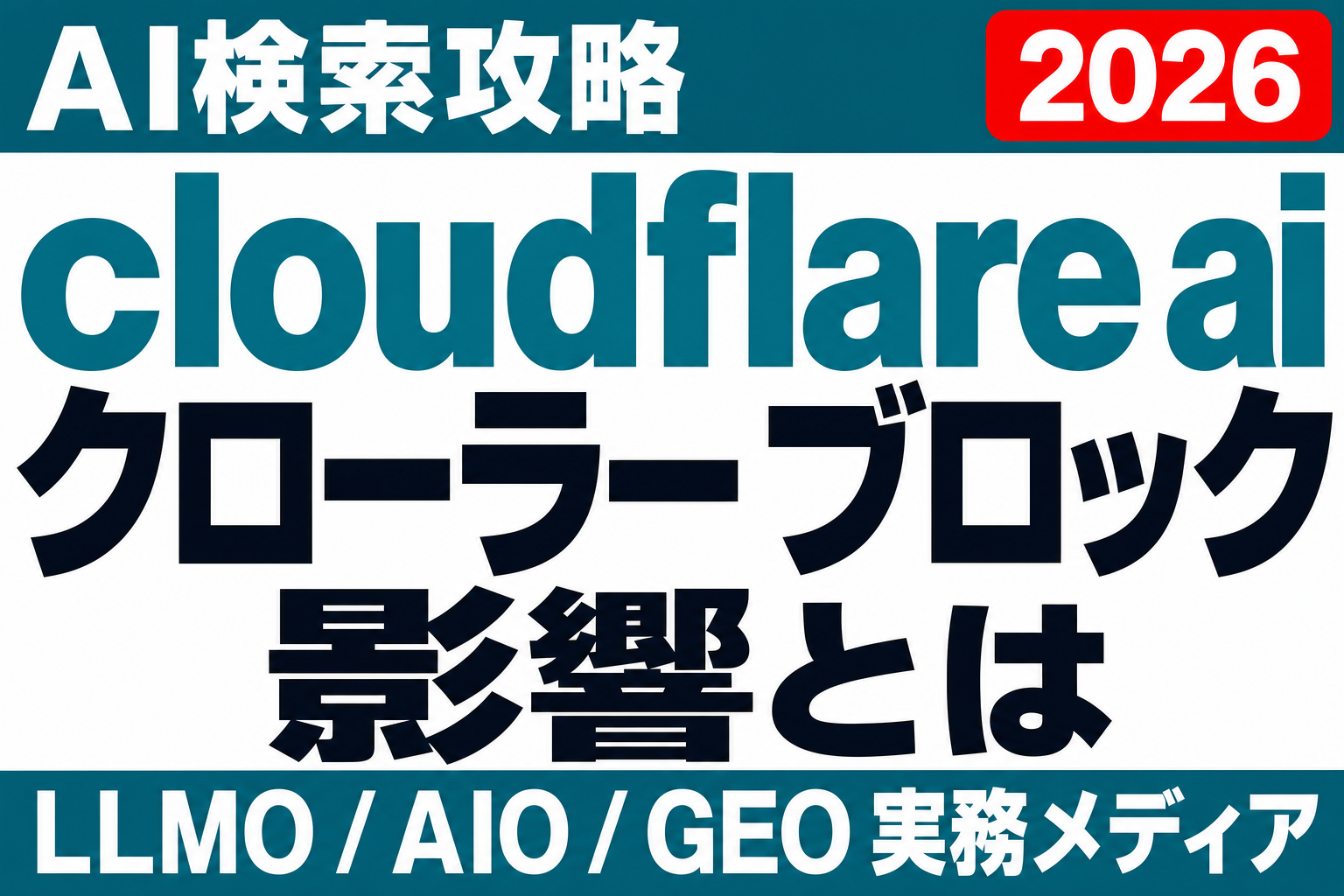 守るほど消える？CloudflareのAIクローラーブロックがChatGPT・Perplexityの引用に与える影響のサムネイル