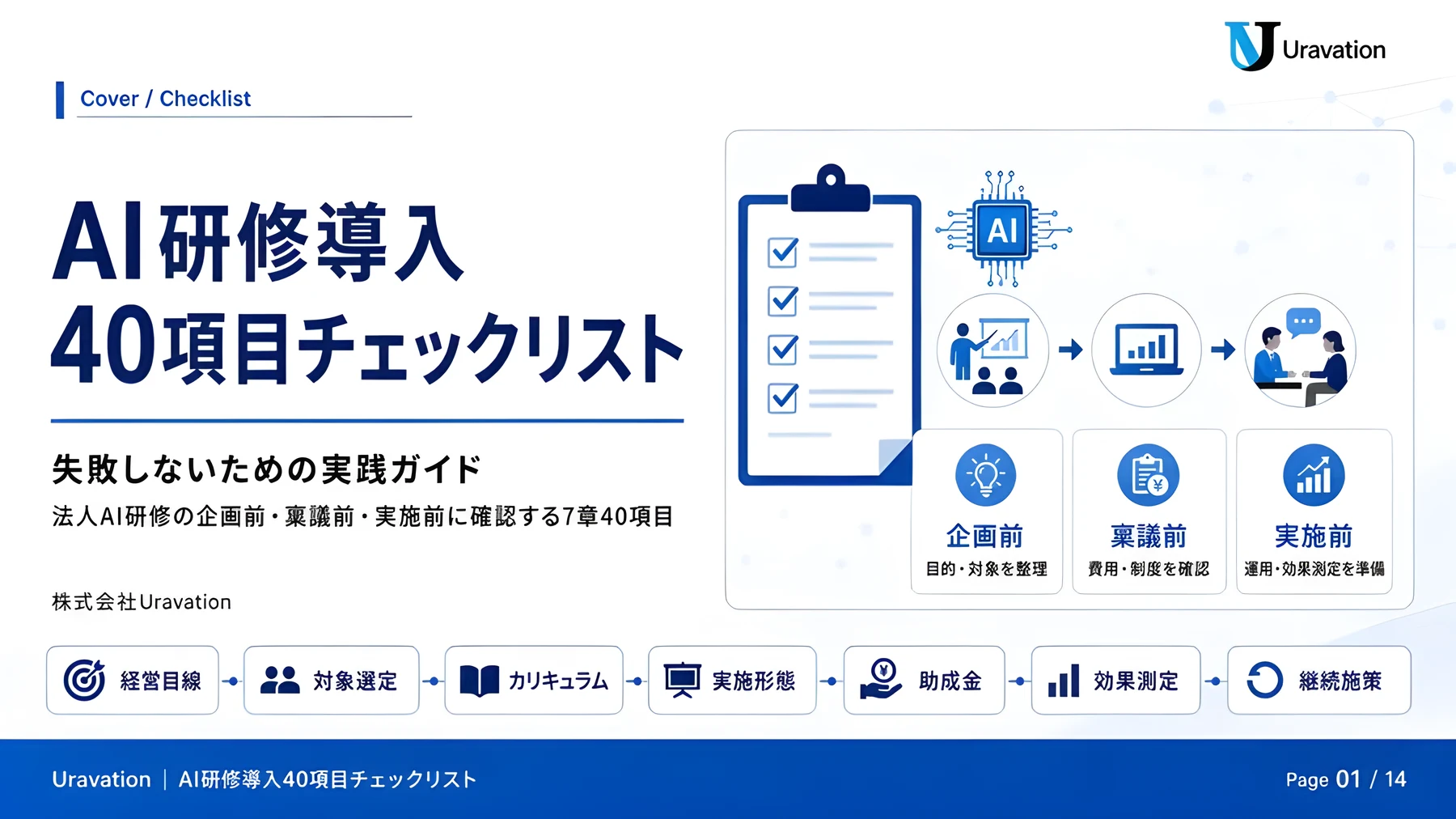 AI研修関連の無料資料の表紙