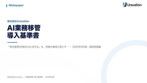 AI業務移管導入基準書の表紙