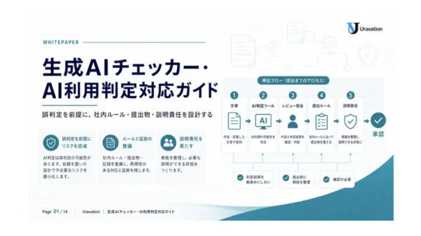 生成AIチェッカー・AI利用判定対応ガイドの表紙