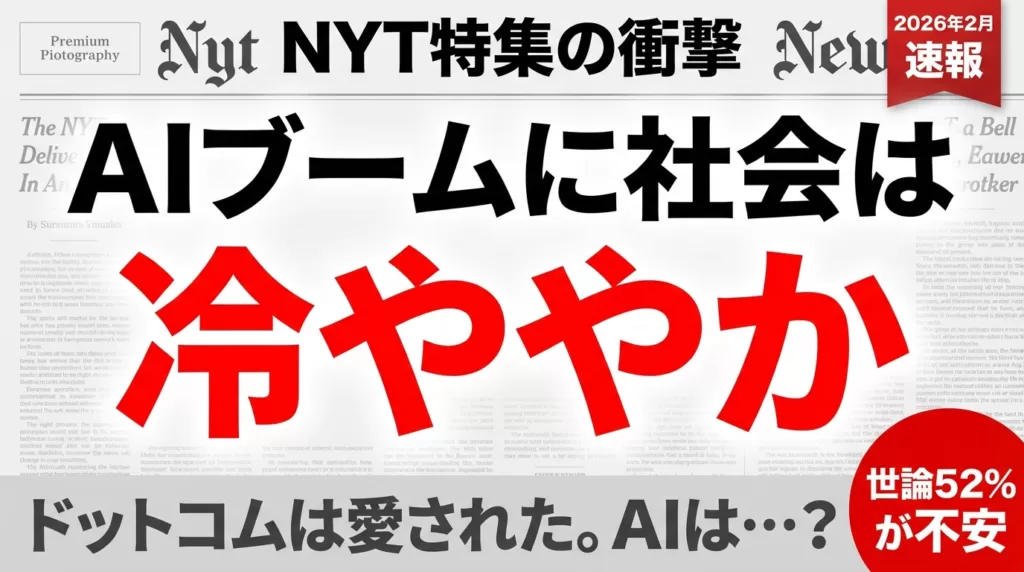 【2026年最新】AIバブル崩壊は本当か?ドットコムとの5つの違い