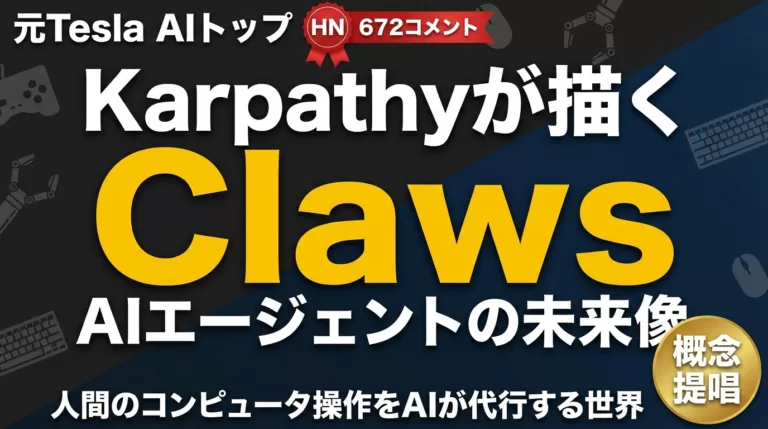 【2026年最新】Karpathy「CLAWS」完全解説|次世代AI