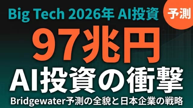 Big Tech AI投資97兆円|Bridgewater予測の全貌