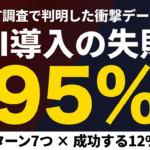 AI導入失敗パターン7つ MIT調査95%が成果ゼロ