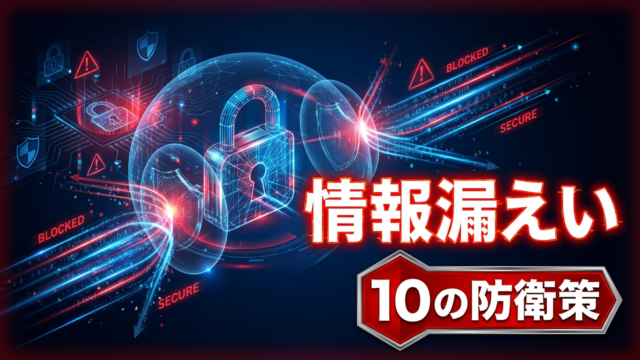 【2026年最新】生成AIの情報漏えい対策｜10の防衛策