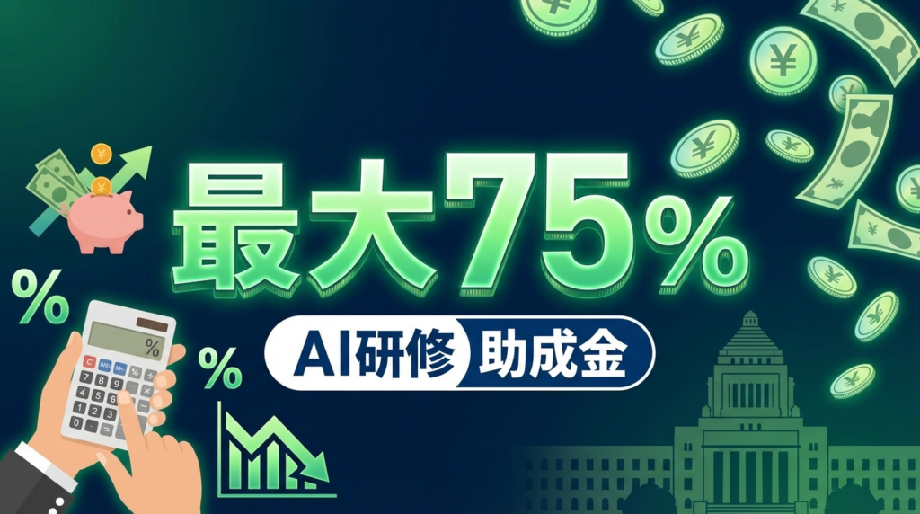 【2026年最新】AI研修で使える助成金・補助金 完全ガイド｜最大75%補助の申請手順