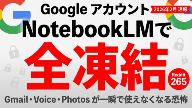 NotebookLMでGoogleアカウント全凍結｜依存リスクと対策