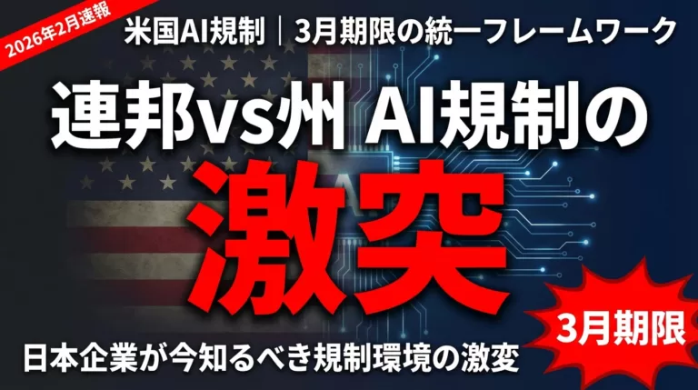 【速報】米国AI規制「連邦vs州」完全解説｜日本企業への影響