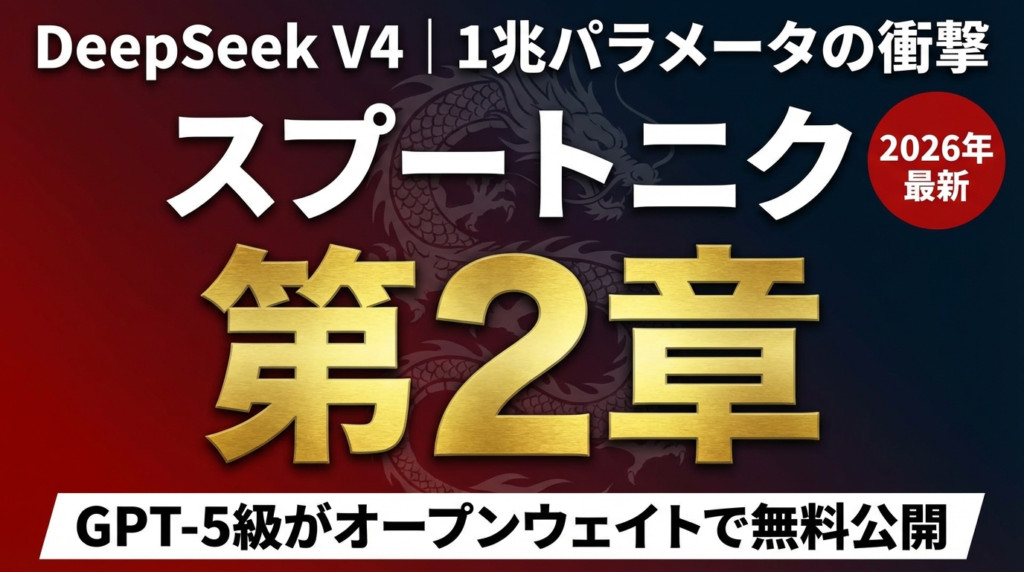 【2026年最新】DeepSeek V4徹底解説｜「AIのスプートニク」第2章で何が変わるのか | 株式会社Uravation