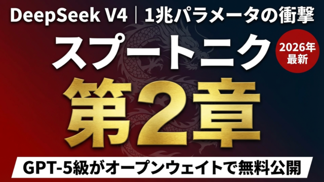 【2026年最新】DeepSeek V4徹底解説｜「AIのスプートニク」第2章で何が変わるのか | 株式会社Uravation