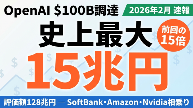 OpenAI史上最大15兆円調達へ｜評価額128兆円の衝撃