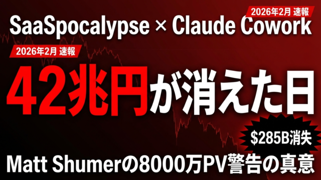 【2026年2月速報】SaaSpocalypse完全解説｜Claude Coworkが$285Bを消し去った日——Matt Shumerの警告と企業がとるべき戦略 | 株式会社Uravation