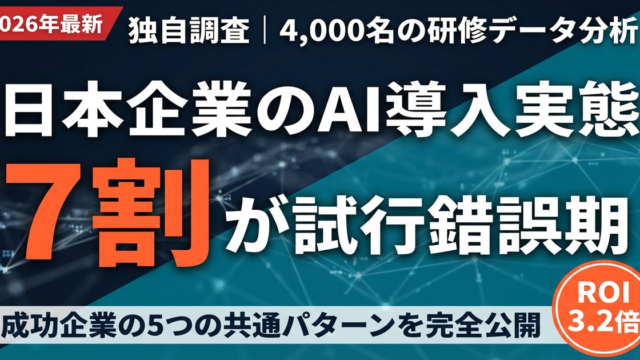 【2026年最新】AI導入実態調査｜成功企業の共通点5選