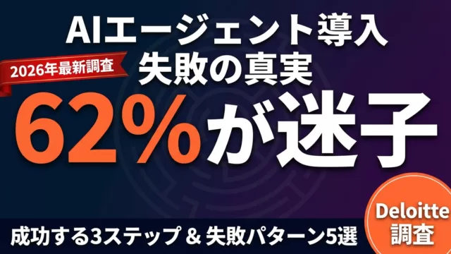 AIエージェント導入企業の62%が迷子|成功3ステップと失敗5選