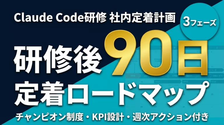 Claude Code研修後の社内定着90日ロードマップ