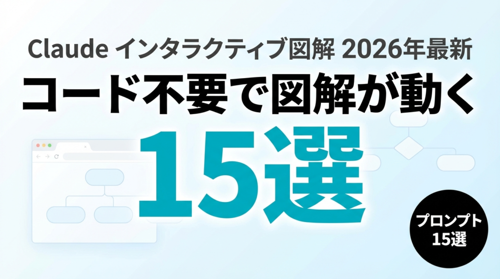 【2026年最新】Claudeインタラクティブ図解生成の業務活用ガイド｜コピペで使えるプロンプト15選