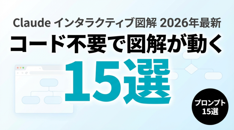 【2026年最新】Claudeインタラクティブ図解生成の業務活用ガイド｜コピペで使えるプロンプト15選
