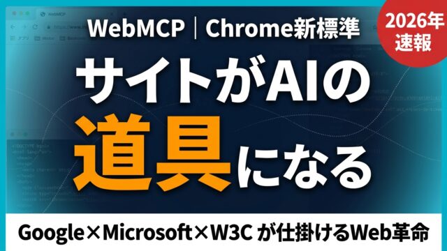 WebMCP公開｜AIがサイトを直接操作する時代が始まった