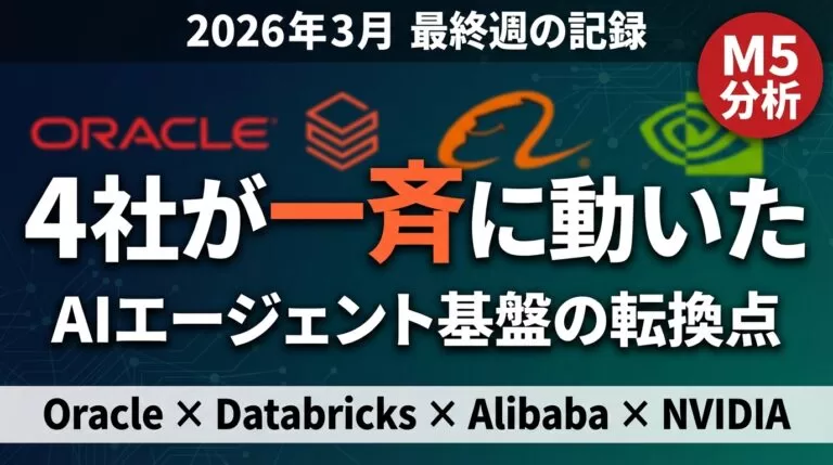 1週間で4社がAIエージェント基盤を発表した意味