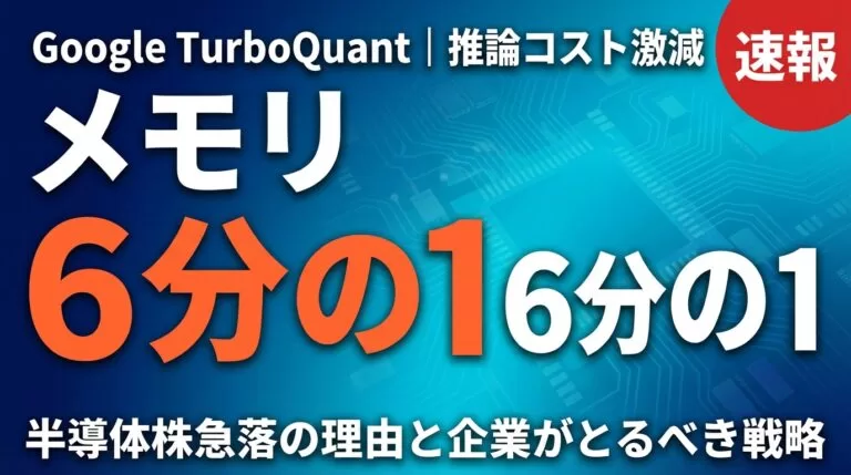 TurboQuantとは？LLMメモリ6分の1圧縮と半導体株急落の全貌