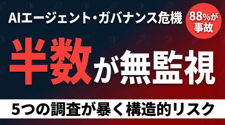 AIエージェントの半数は「無監視」で動いている