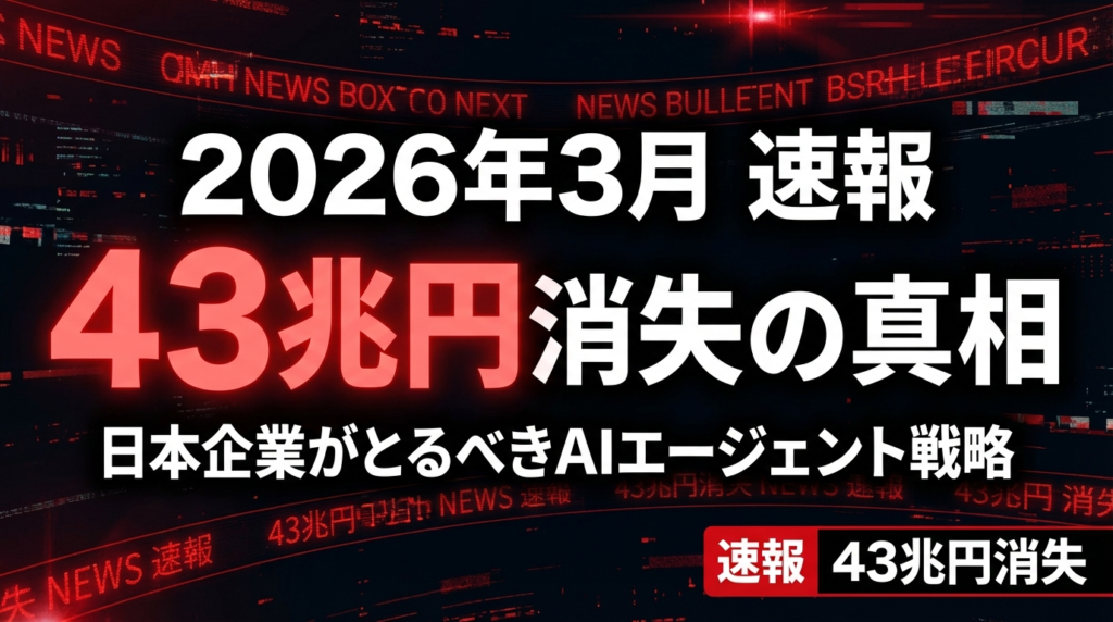 【2026年3月速報】「SaaSの死」は本当か?日本企業がとるべきAIエージェント戦略