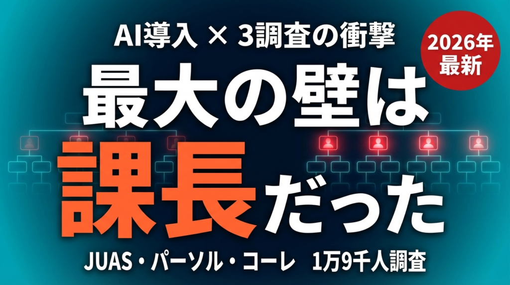 AI導入後の最大の壁は「課長」だった｜3調査の衝撃
