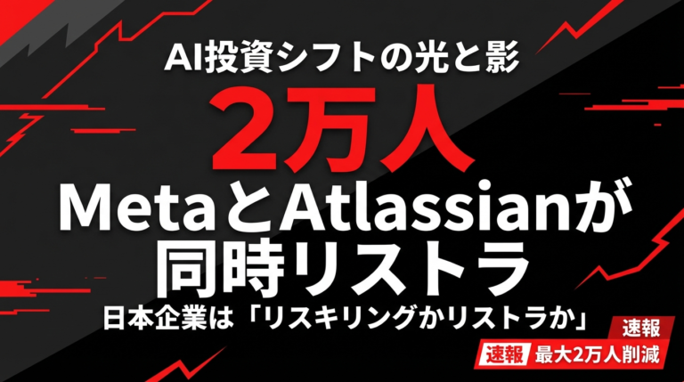 Meta2万人・Atlassian1600人リストラ｜AI投資シフトの光と影