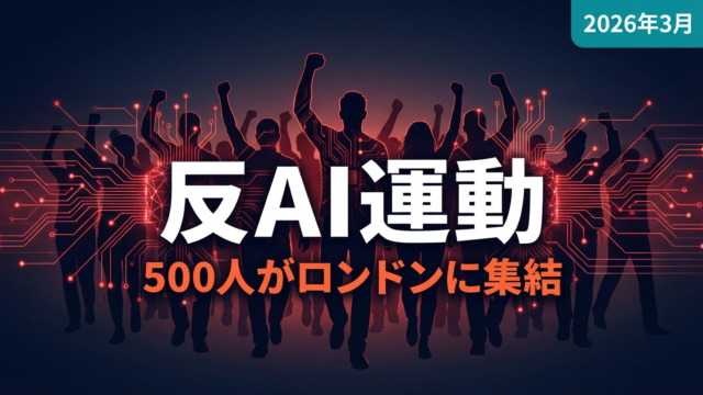 【速報】ロンドン反AIデモ500人｜雇用不安の実態と対策