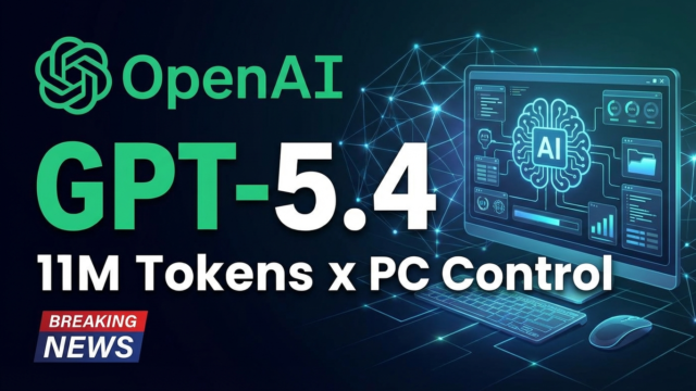 【速報】GPT-5.4完全解説｜100万トークン×PC操作で仕事が変わる