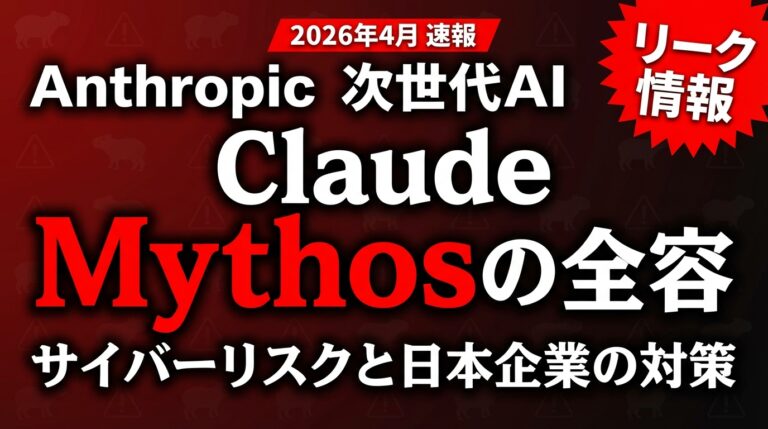 【2026年4月速報】Claude Mythos全容｜サイバーリスクと企業対策