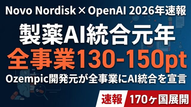 【2026年4月速報】Novo Nordisk×OpenAI全事業AI統合