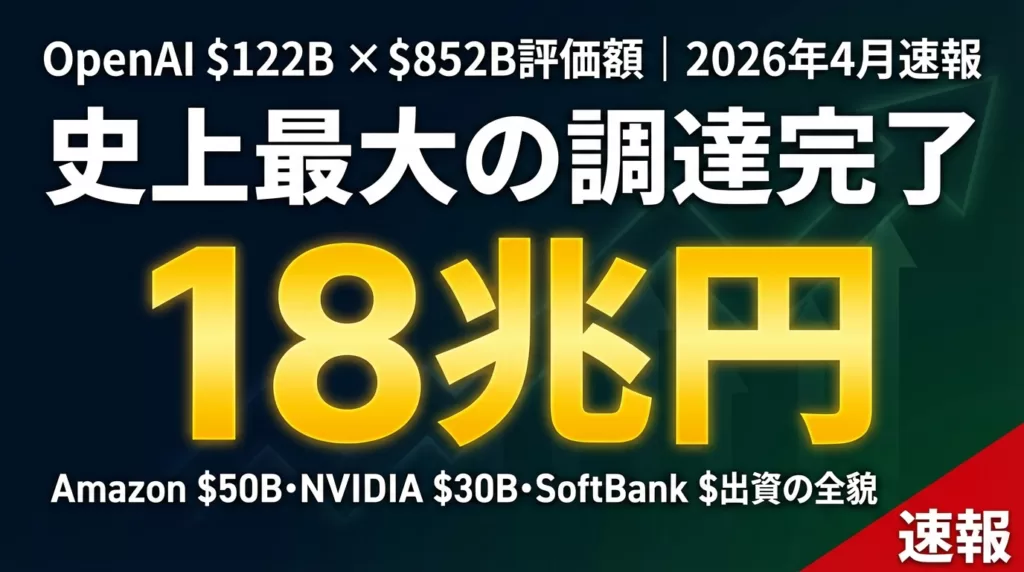 OpenAIが1220億ドル調達・8520億ドル評価|投資の全貌と日本企業の打ち手