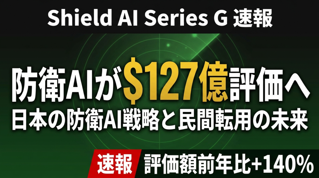 【2026年3月速報】Shield AI $127億評価 — 防衛AIスタートアップの急成長と三菱重工・海上自衛隊との連携