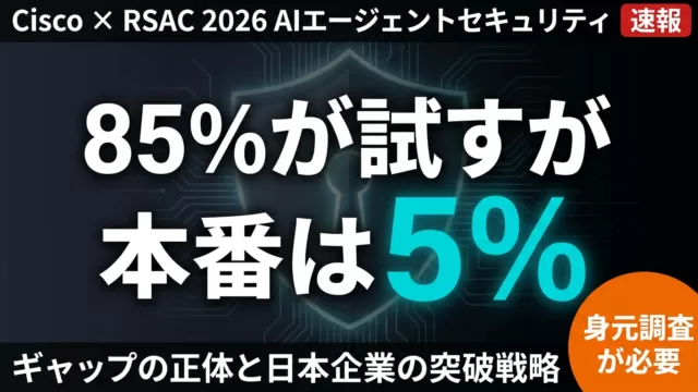 【2026年速報】Cisco調査｜85%テスト・本番5%のギャップ