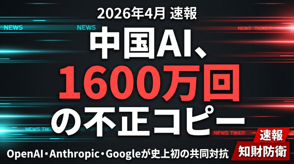 【2026年4月速報】中国AIが1600万回の不正コピー｜Frontier Model ForumがOpenAI・Anthropic・Google史上初の共同対抗を発動