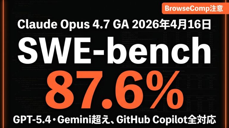 【2026年最新】Claude Opus 4.7 完全ガイド｜移行判断と6基盤の使い分け