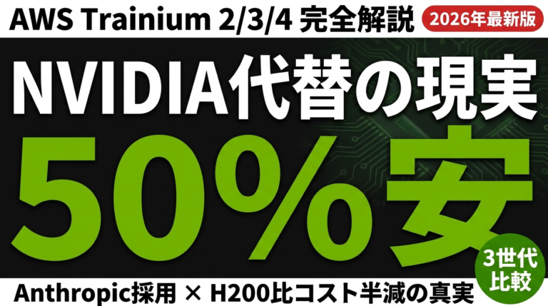 AWS Trainium 2/3/4完全解説｜NVIDIA代替の現実