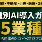 【2026年最新】業種別AI導入ガイド｜製造・不動産・小売・医療・金融の活用事例とプロンプト集