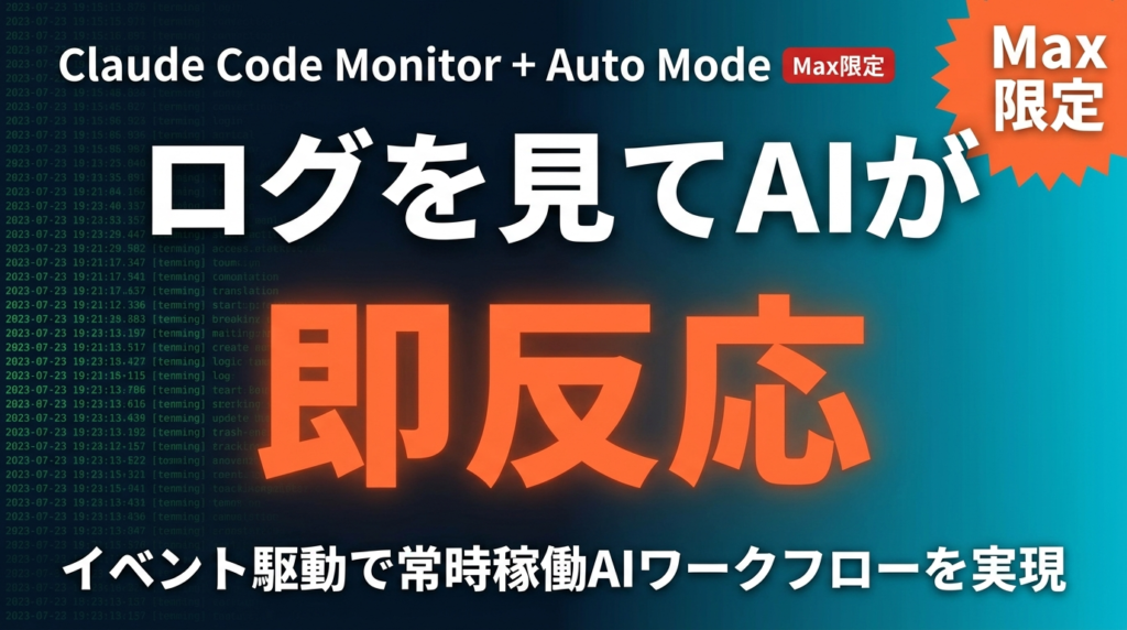 Claude Code Monitor + Auto Mode活用ガイド2026