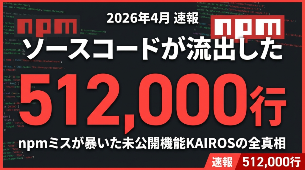 【速報】Claude Codeソースコード流出｜npmミスと未公開機能KAIROS
