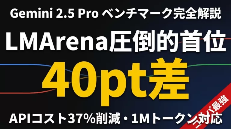 【2026年最新】Gemini 2.5 Pro料金ガイド｜無料枠とLMArena首位