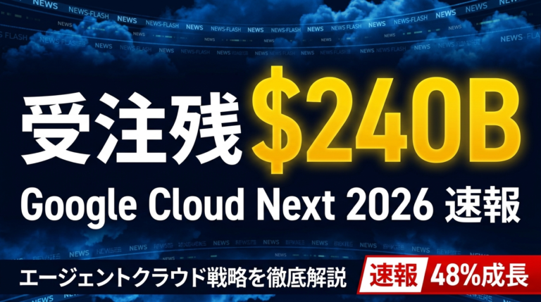 【速報】Google Cloud Next 2026｜Pichai基調講演と戦略