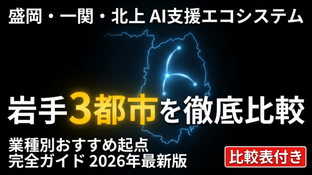 【2026年最新】地方3都市AI支援エコシステム完全比較｜盛岡vs一関vs北上で見る岩手モデル