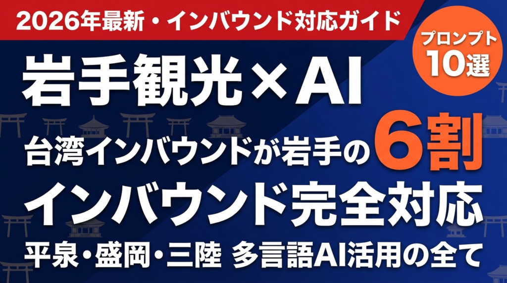 【2026年最新】岩手観光×AI — 平泉・盛岡・三陸のインバウンド対応完全ガイド