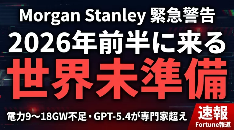 Morgan Stanley AI予測｜2026前半ブレイクスルー