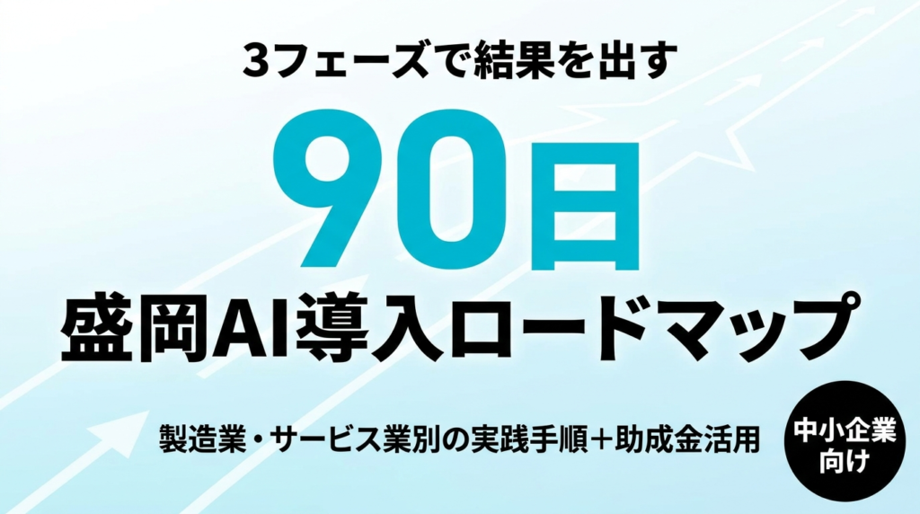 【2026年最新】盛岡中小企業AI導入90日ロードマップ｜3フェーズ実践
